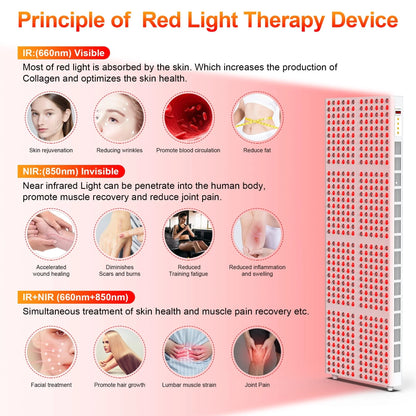 Red Light Therapy Device with Stand - Fixed-Angle Pro Series Professional Edition | Horizontal & Vertical Dual-Mode Stable Base