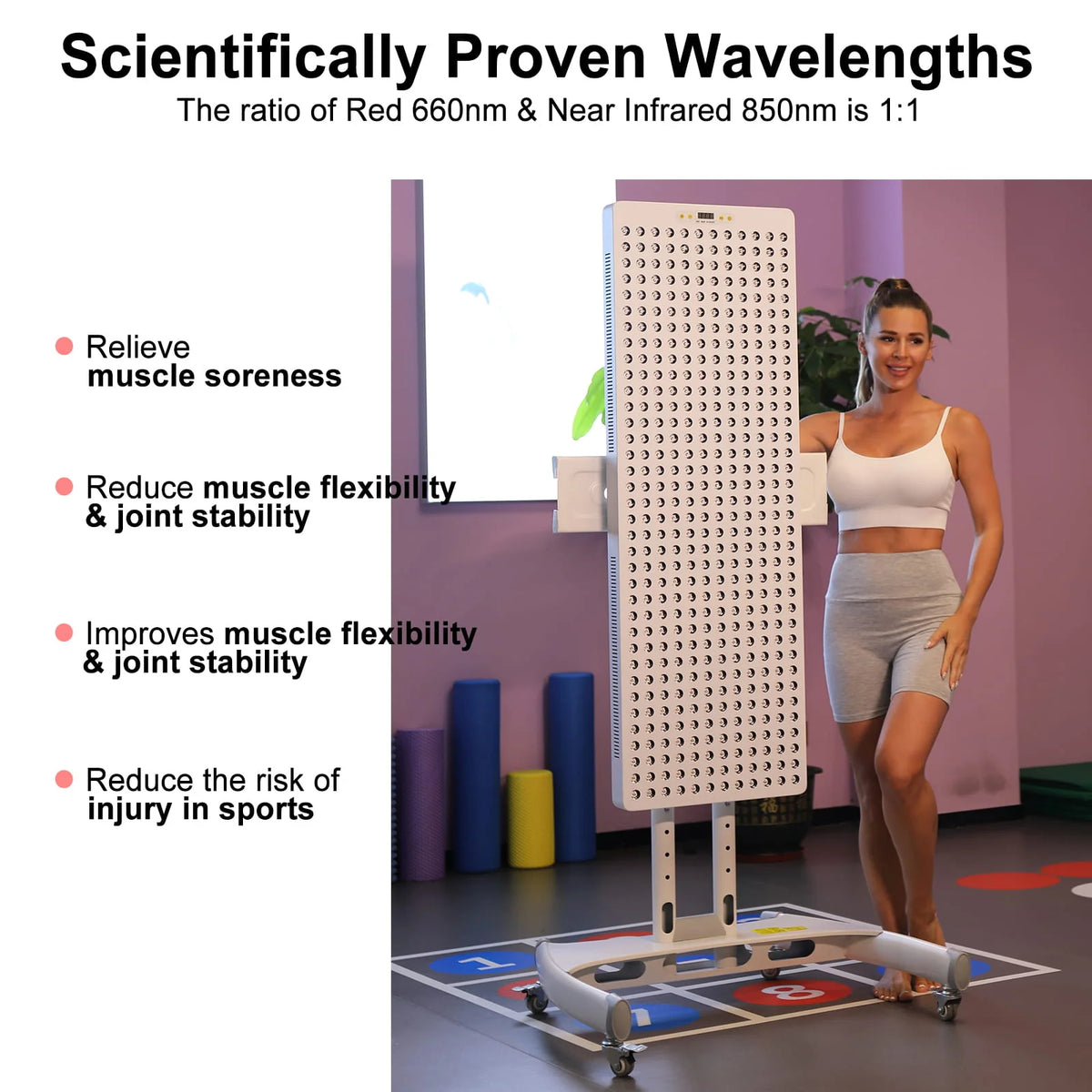 Red Light Therapy Device with Stand - Fixed-Angle Pro Series Professional Edition | Horizontal & Vertical Dual-Mode Stable Base